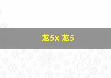 龙5x 龙5